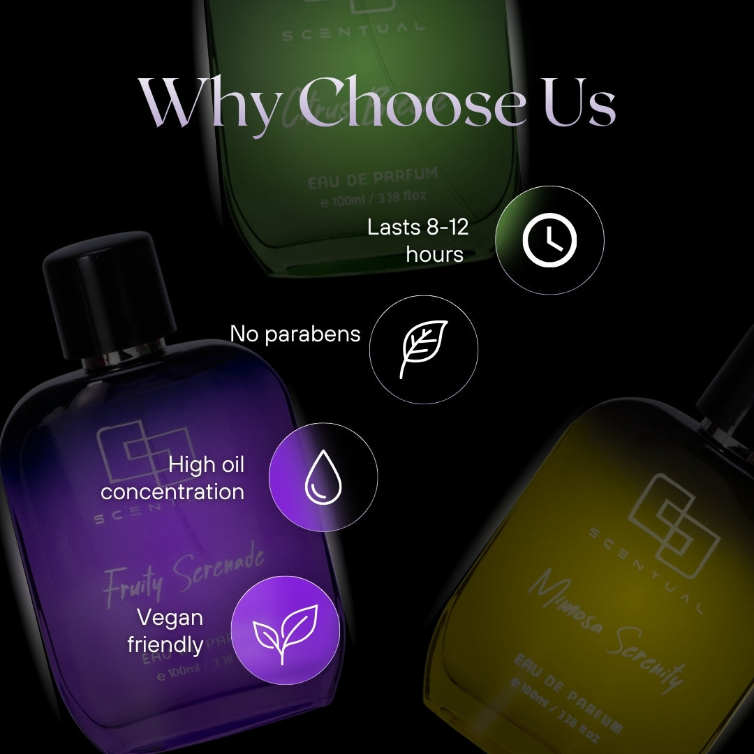 Scentual Perfume Combo, Citrus Breeze, Mimosa Serenity & Fruity Serenade