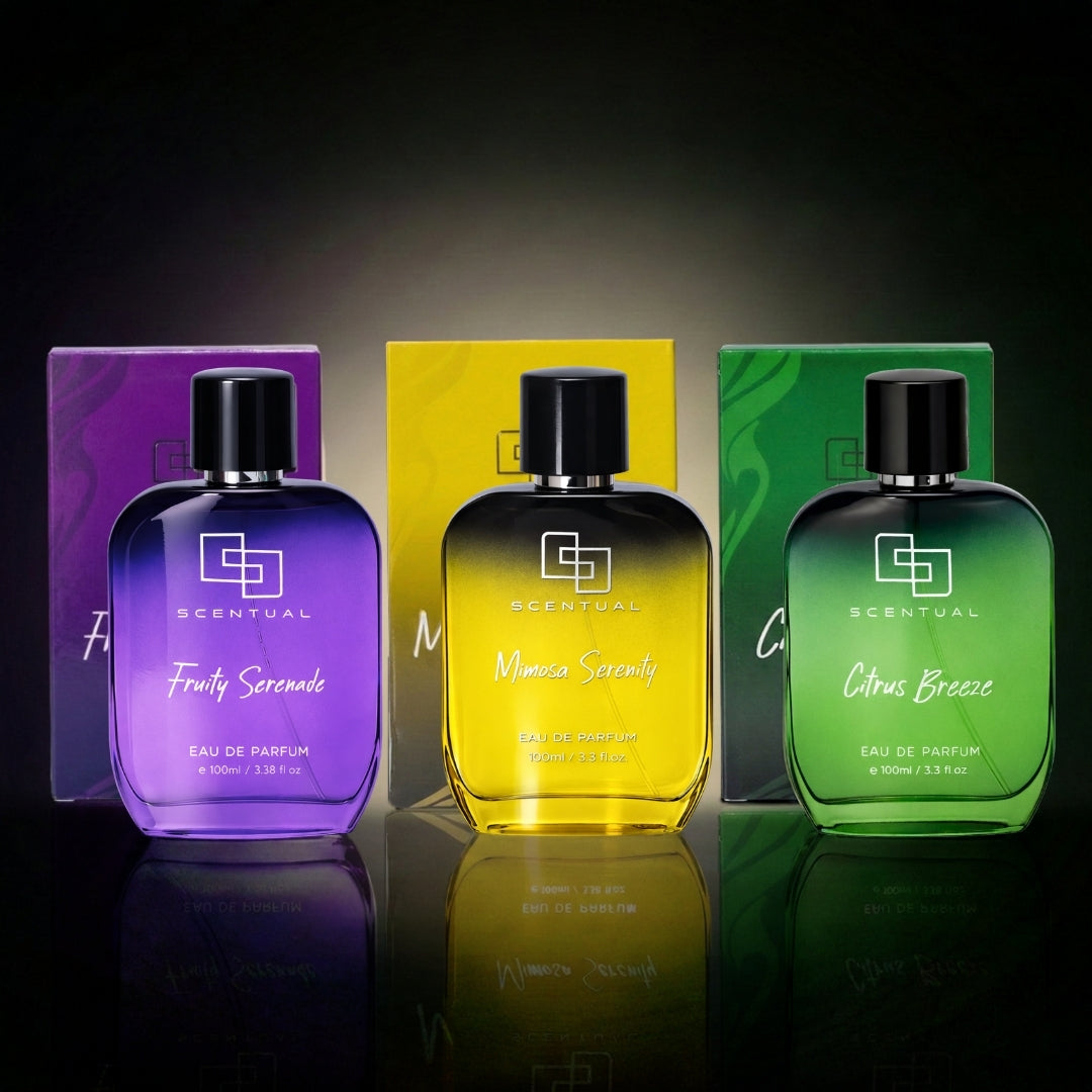 Scentual Perfume Combo, Citrus Breeze, Mimosa Serenity & Fruity Serenade