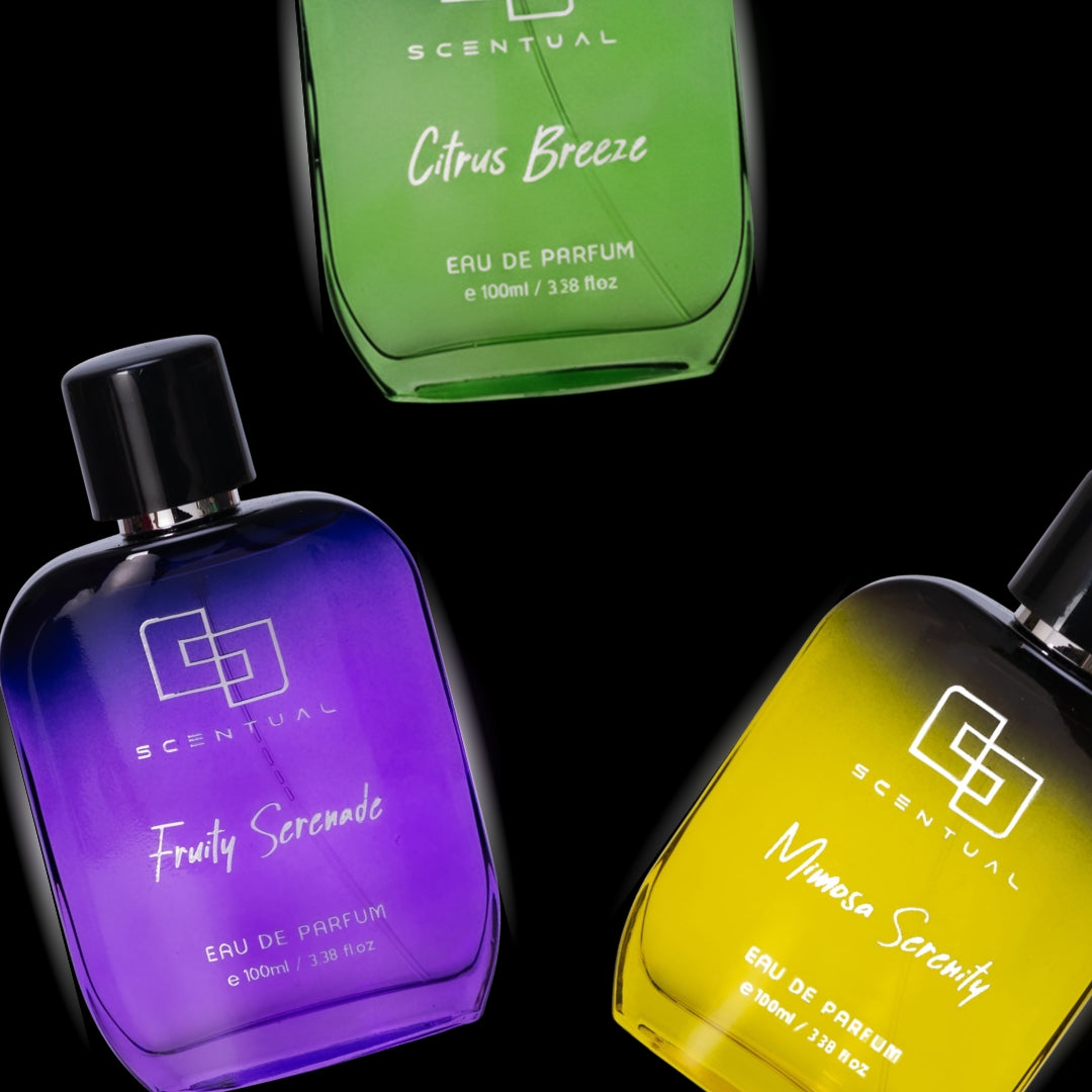 Scentual Perfume Combo, Citrus Breeze, Mimosa Serenity & Fruity Serenade