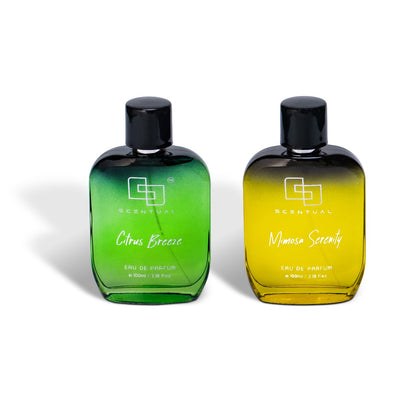 Scentual Perfume Combo, Citrus Breeze EDP & Mimosa Serenity EDP