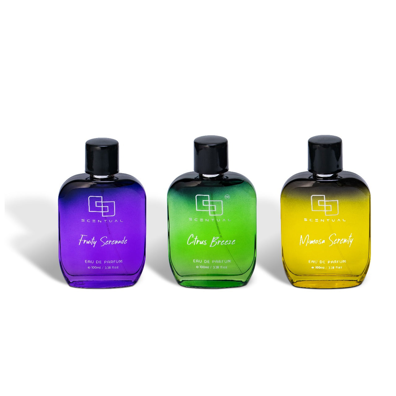 Scentual Perfume Combo, Citrus Breeze EDP, Mimosa Serenity EDP & Fruity Serenade EDP