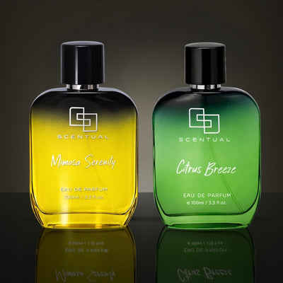 Scentual Perfume Combo, Citrus Breeze & Mimosa Serenity