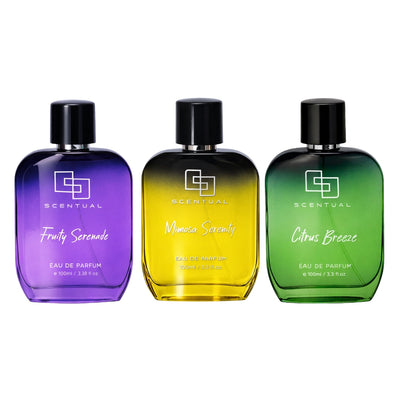 Scentual Perfume Combo, Citrus Breeze, Mimosa Serenity & Fruity Serenade