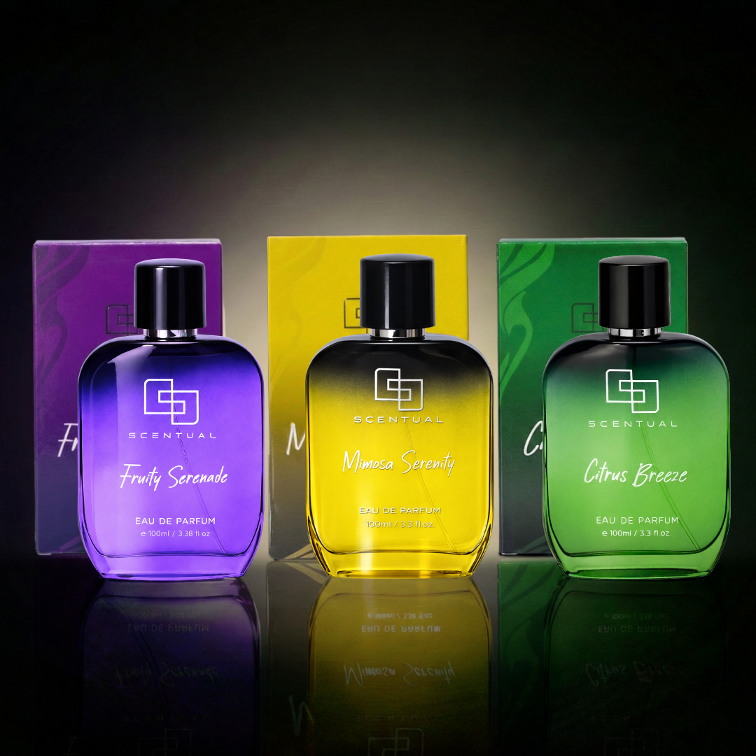 Scentual Perfume Combo, Citrus Breeze, Mimosa Serenity & Fruity Serenade