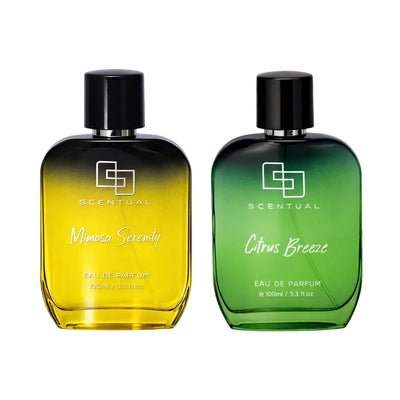 Scentual Perfume Combo, Citrus Breeze & Mimosa Serenity